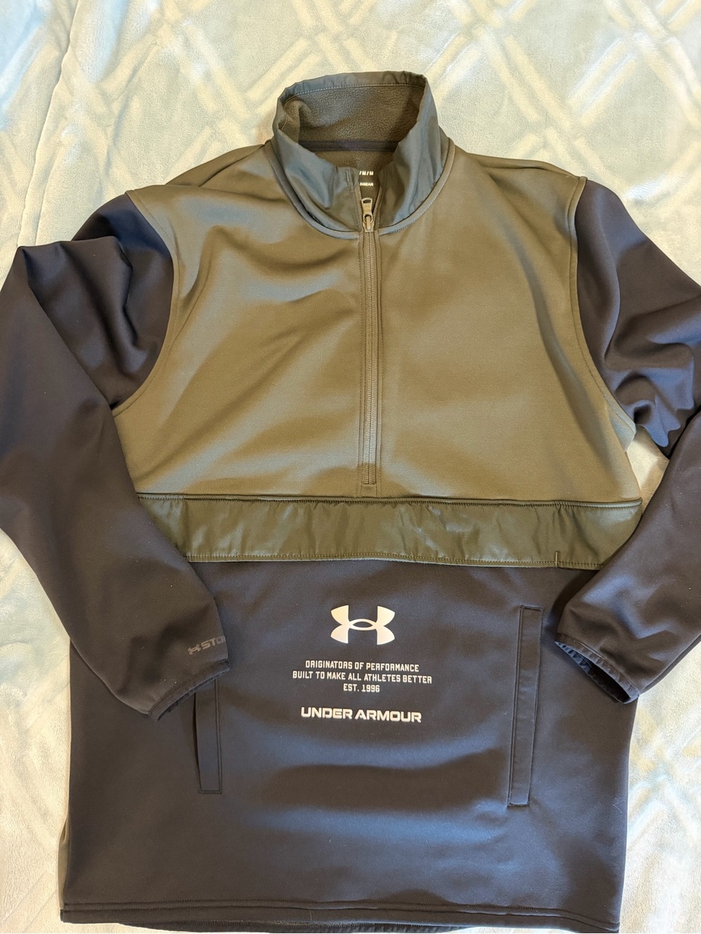 Under Armour Olive & Black Half-Zip Performance Pullover
